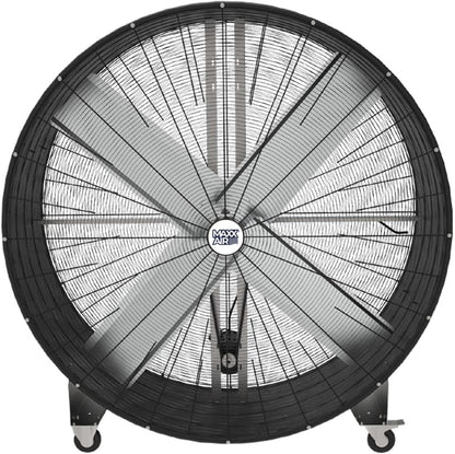 Maxx Air 60 Inch High Velocity Industrial Belt Drive Drum Fan | Heavy Duty Barrel Fan with Durable Rolled Steel Housing | Commercial, Garage, Workshop, or Warehouse Use | 19,000 CFM