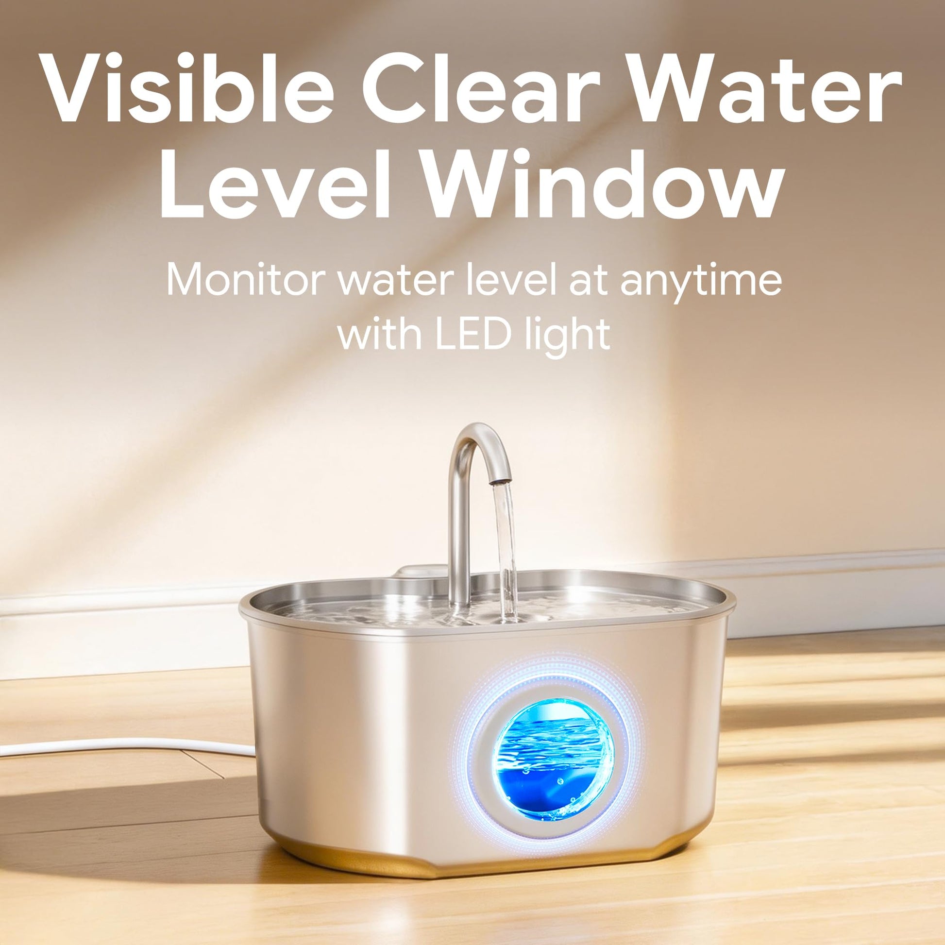 Cat Water Fountain Stainless Steel: 74oz/2.2L Cat. Chosen for real quality, fits naturally into
