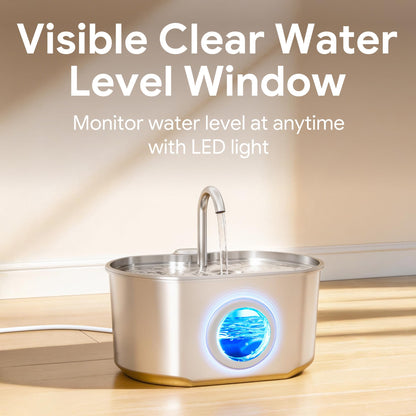 Cat Water Fountain Stainless Steel: 74oz/2.2L Cat. Chosen for real quality, fits naturally into
