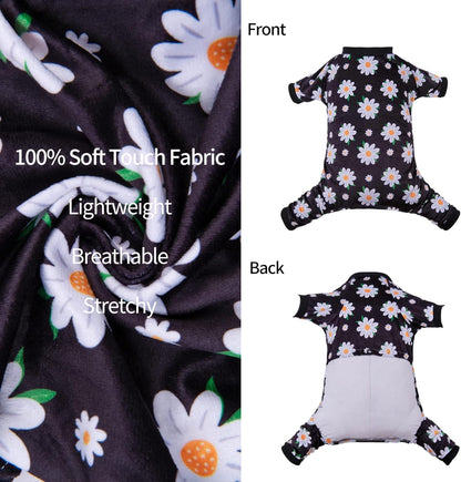 CuteBone Small Dogs Outfit Soft Puppy Onesies Pjs Dog Pajamas Pet Coat Cat Apparel Comfy Doggie Jumpsuit Bodysuit for All Seasons P221XS