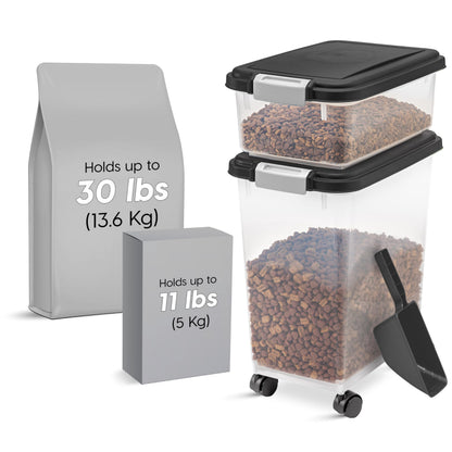 IRIS USA Dog Food Storage Container 30 lb + 11lb. Chosen for real quality, fits naturally into