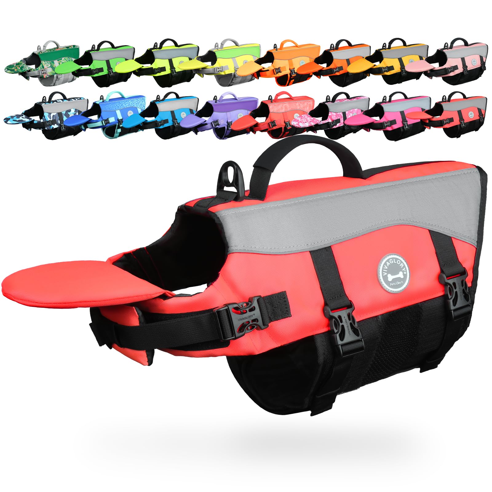 VIVAGLORY Dog Life Jacket with Removable Front Float. Chosen for real quality, fits naturally into