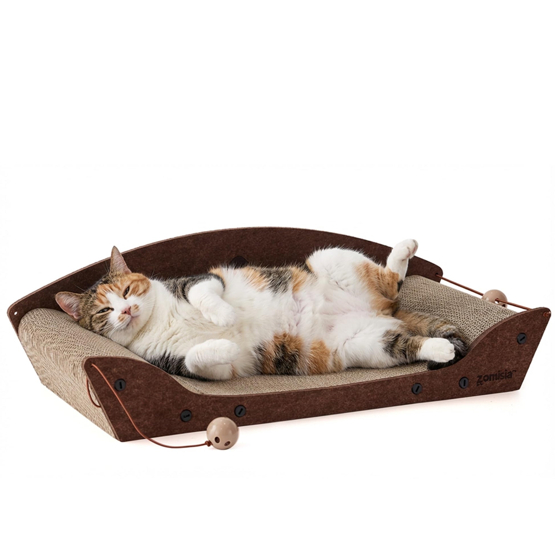 ZOMISIA 26'' Cardboard Cat Scratcher Bed. Chosen for real quality, fits naturally into modern pet
