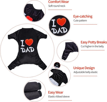 CuteBone Dog Halloween Pajamas Puppy Onesies Small Dogs Soft Pjs Coat Cat Apparel Comfy Pet Christmas Clothes Outfit Doggie Bodysuit P296S