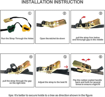Ogrmar 15 Packs Ninja Tree Rock Climbing Holds Kits with 6 Ratchet Straps for Kids & Adults Outdoor Backyard Ninja Tree Obstacle Course Training