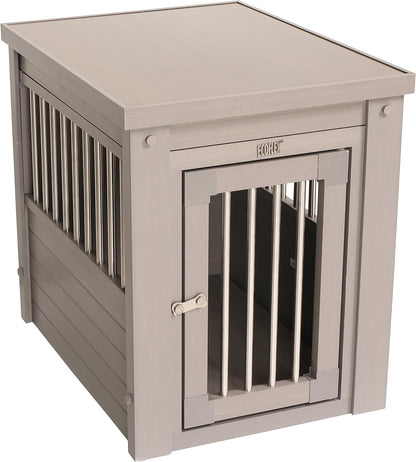New Age Pet ecoFLEX Pet Crate/End Table, Small, Grey, Model:EHHC405S