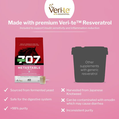 Formula 707 MetaStable Pellets for Horses 5 lb Bag – 40 Servings – University-Studied Support for Horses with Laminitis, Insulin Resistance & Metabolic Disorders