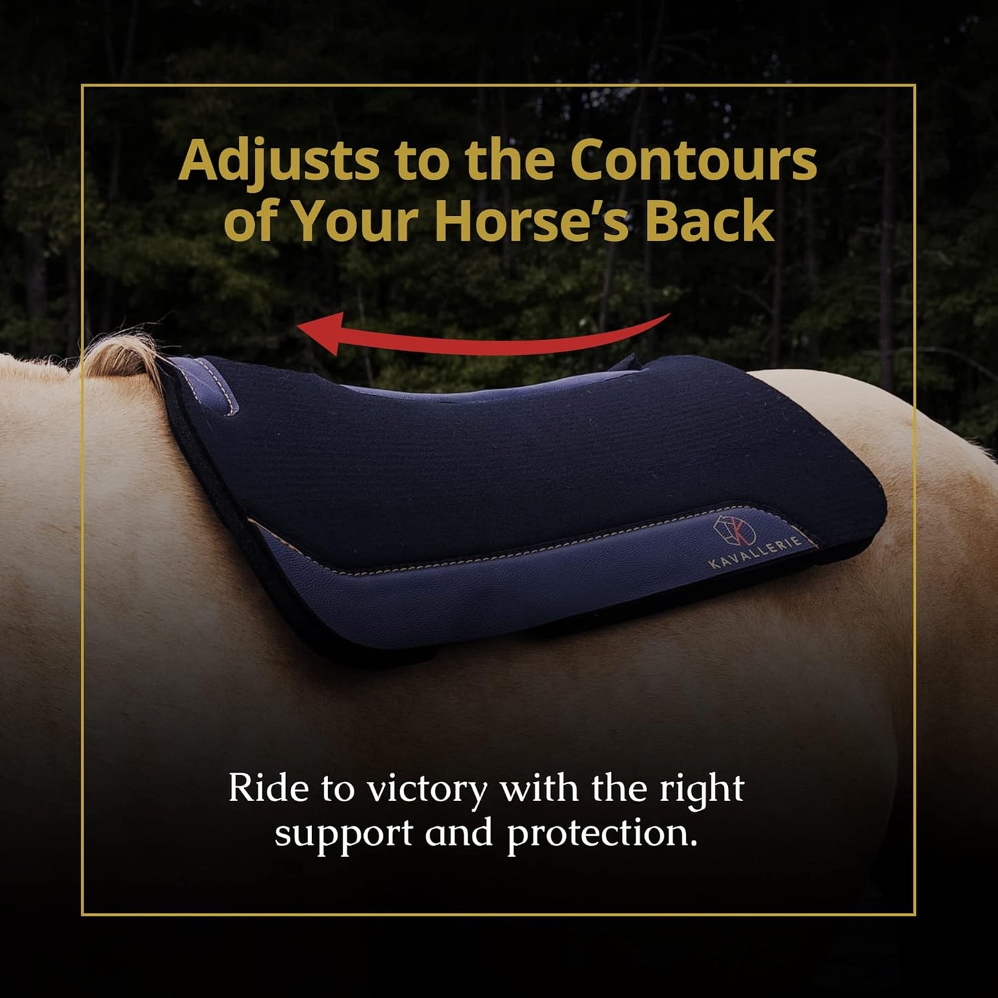 Kavallerie All-Purpose Saddle Pad with Quilted Anti-Slip Padding and Breathable Mesh Fabric for Maximum Airflow and Comfort, Works for English