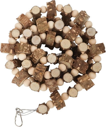 Natural Pepper Wood Hanging Pet Bridge & Swing, Rat & Hamster Climbing Toys, Bird Cage Accessories, Suitable for Parrot, Rat, Squirrel, Sugar Gliders