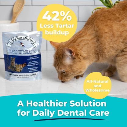 Tartar Shield® Daily Dental Cat Treats. Chosen for real quality, fits naturally into modern pet