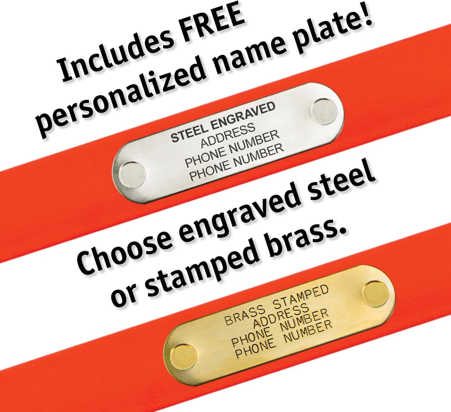 Biothane Custom Dog Collar – Waterproof, Stink-Proof Personalized Collar with Name & Phone Number – Durable, Many Sizes and Colors – Assembled in USA (Royal Blue)