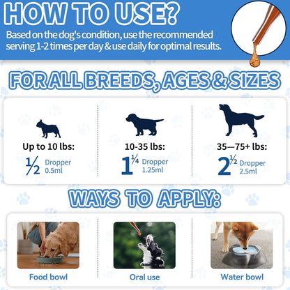 Natural Antibiotics for Dogs, Herbal Dog Antibiotics Supplement with Prebiotics for Dog Allergy Itch Relief Cough Immune Support Dog UTI Comfort for All Breeds and Ages-Chicken Flavor | 2 fl oz