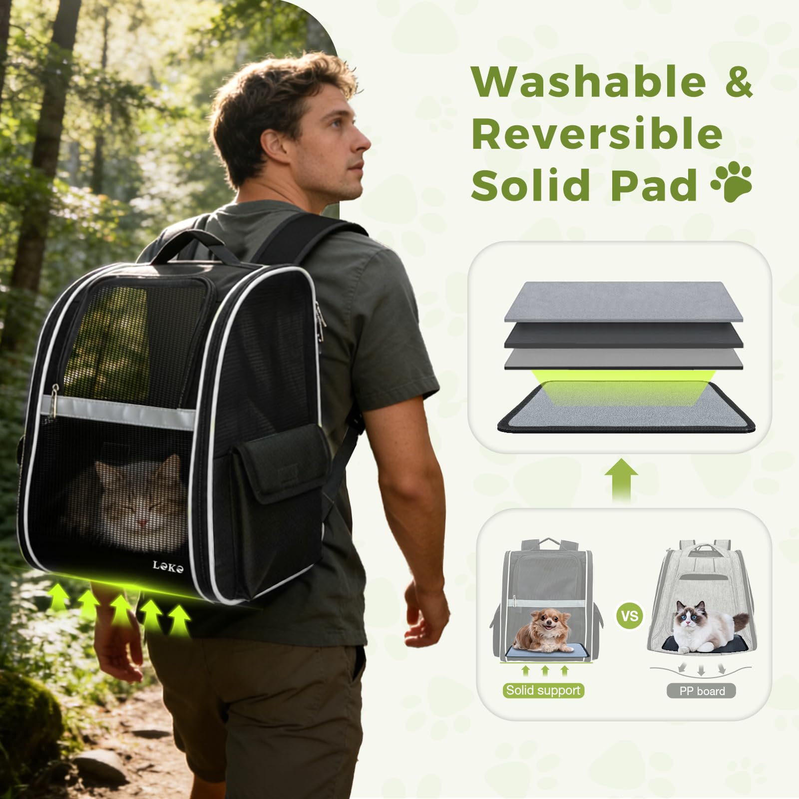 Lekereise Dog Carrier Backpack for Small Medium Dogs. Chosen for real quality, fits naturally into