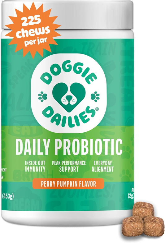 Doggie Dailies Probiotics for Dogs - Advanced Dog Probiotics with Prebiotics - Promotes Digestive