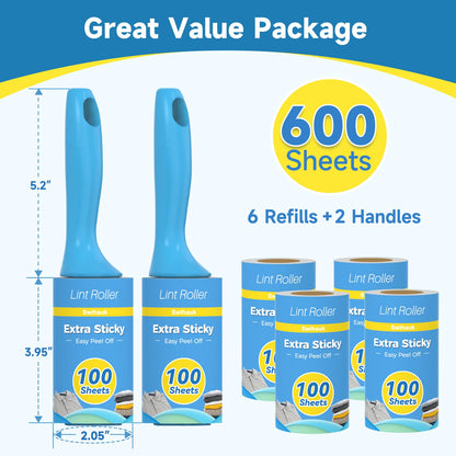 Swihauk 600 Sheets Extra Sticky Lint Rollers for Pet. Chosen for real quality, fits naturally into