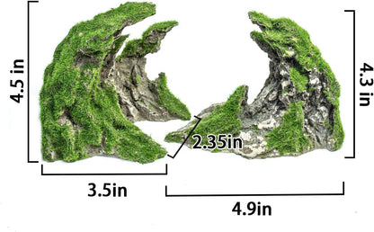 Novelsite Fish Tank Accessories, Aquarium Decorations, Scenery, Rock Ornaments - Create Aquatic Beauty with Premium Aquarium Decorations,8.5" W x 4.5" H x 3.2" D