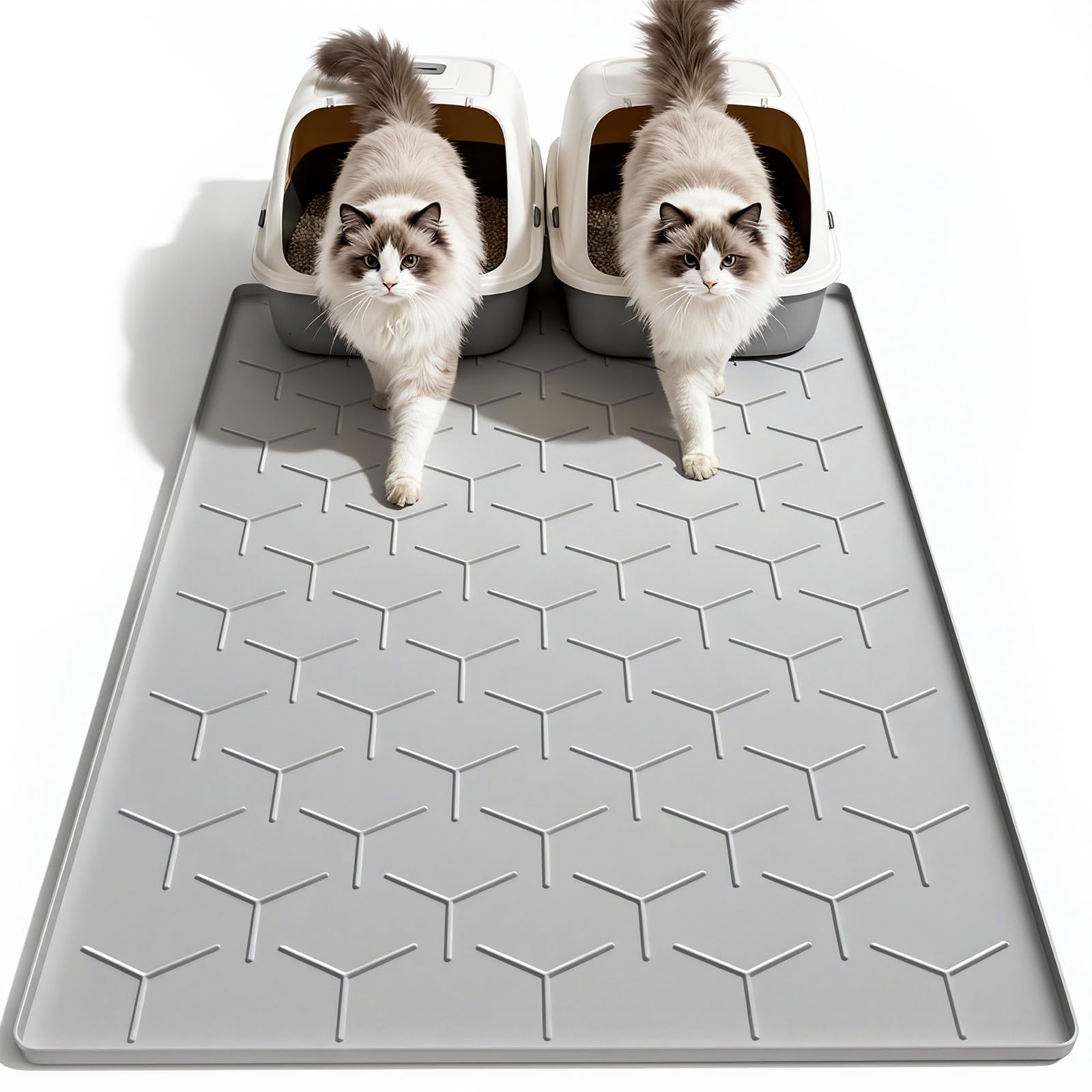 Garoopion Silicone Cat Litter Mat Large 40" X 28". Chosen for real quality, fits naturally into
