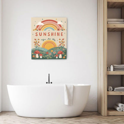 You Are My Sunshine Inspirational Canvas Wall Art Motivational Encouragements Wall Decor First Communion Gifts for Girls Boys Toddler Teens Pictures Painting Print Artwork Framed Decorations Nursery Dorm Bedroom 20"x24"