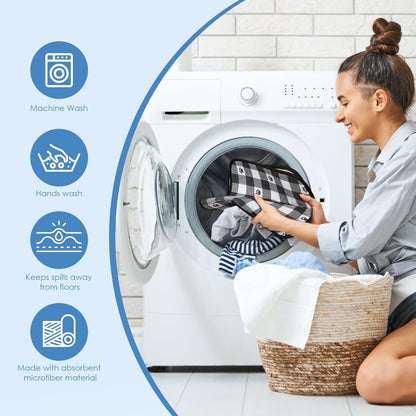 Dog Food Mats, Pet Bowl Mats, Super Absorbent and Dry, Prevents Spills, Non-Slip Design, Easy to Wash Machine Washable 14''x24'' (2 Pack)