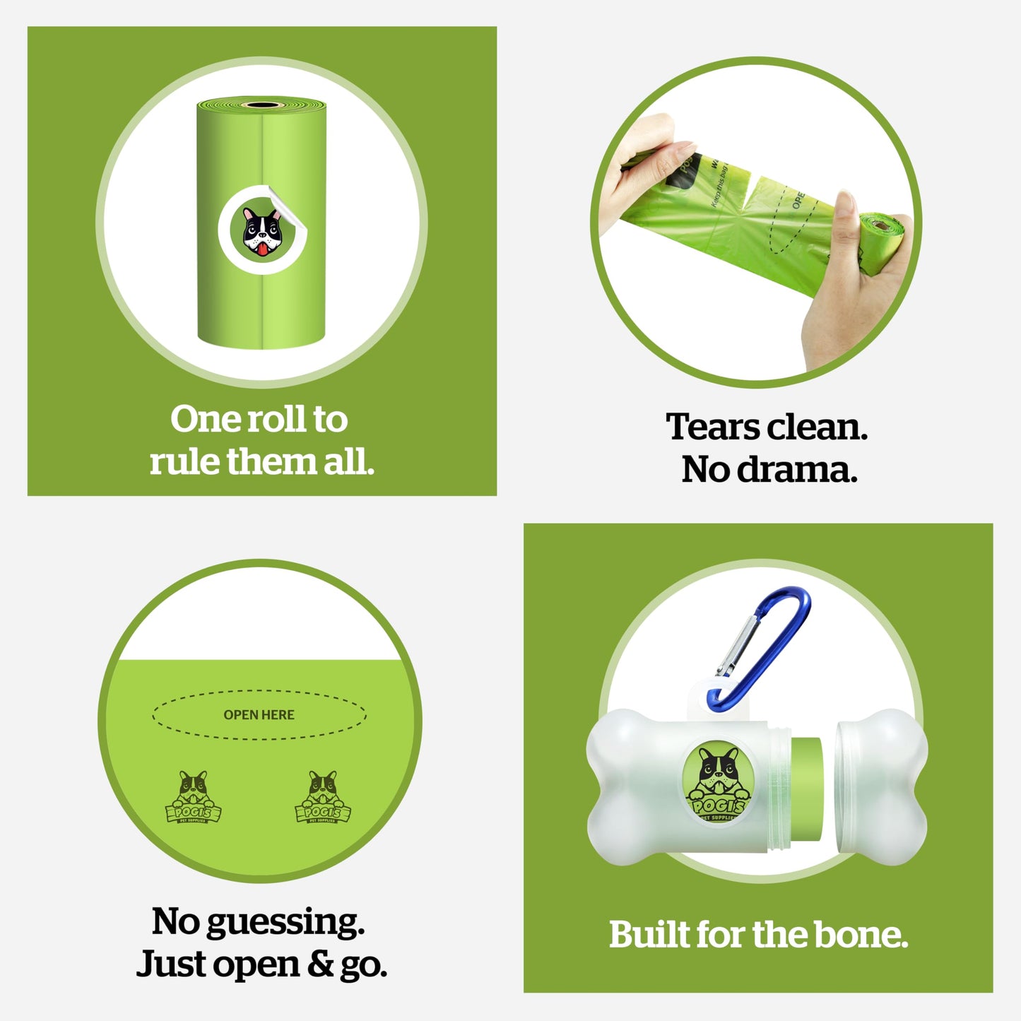 Pogi's Dog Poop Bag Holder & Dispenser. Chosen for real quality, fits naturally into modern pet