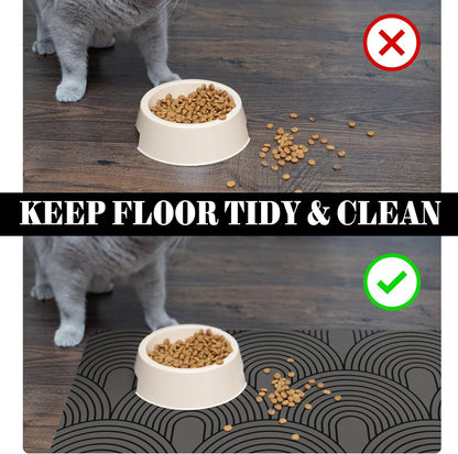 Dog Food Mats for Floors Absorbent, Pet Cat Food Mat - Quick Dry Dog Bowl Mats for Food and Water, Eco-Friendly Boho Pet Supplies