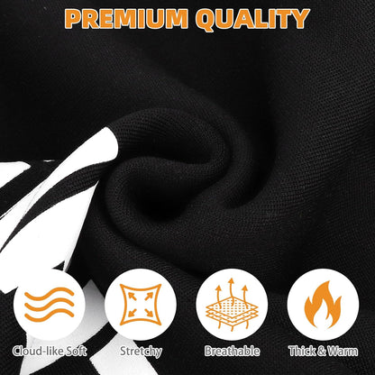 KOOLTAIL Security Dog Hoodie, Fall Puppy Sweater Clothes for Small Medium Large Dogs, Soft Warm Winter Pet Cold Weater Coats Hooded Sweatshirt with Pocket, Dog Halloween Costume for Girl Boy, Black XL