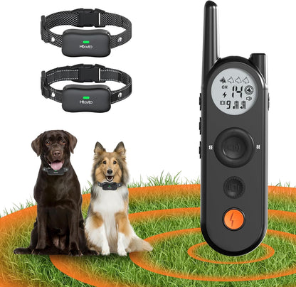 Wireless Dog Fence, 3500FT Fence Range, 6100FT Remote Training, 185 Days Rechargeable, IPX7 Waterproof Collar, 3 Training Modes (Black 2 Dogs)