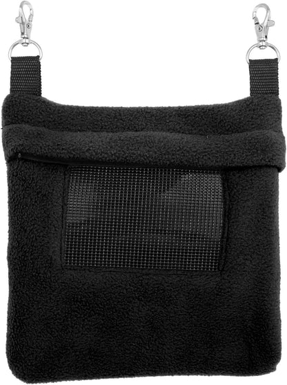 Exotic Nutrition Economy Carry Bonding Pouch (Black) - for Sugar Gliders, Squirrels, Marmosets, Hamsters, Rodents, Rats, Reptiles, & Other Small Pets