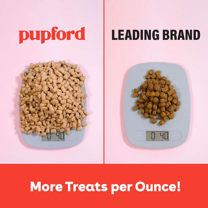 Pupford Freeze Dried Training Treats for Dogs & Puppies, 1400+ Two Ingredient Bites (Salmon, 4 oz, 3 Pack)