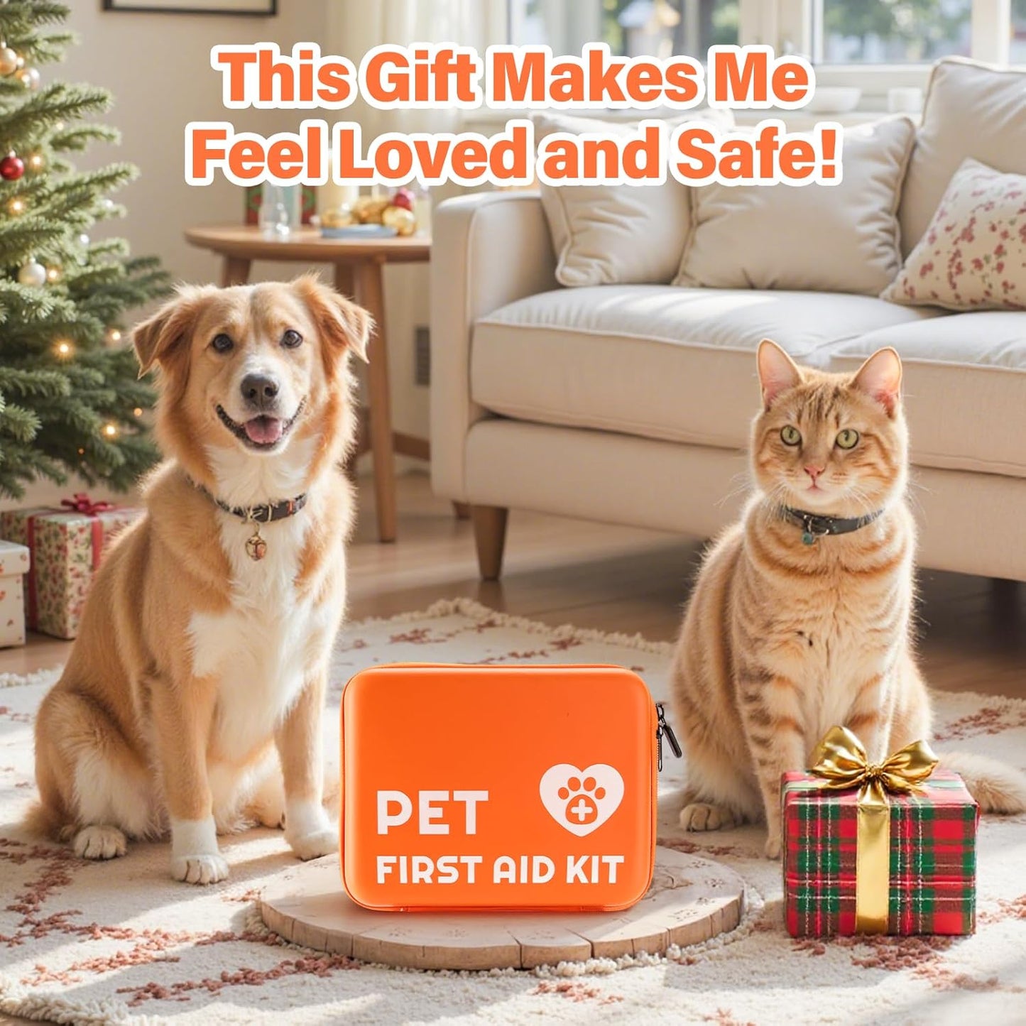 Portable Dog First Aid Kit with Hook - Water Resistant Pouch for Hiking, Camping, Daily Family Use, Travel, Pet Safety, Thoughtful Gift for Pet Owners (81pcs Upgrade Professional Version)