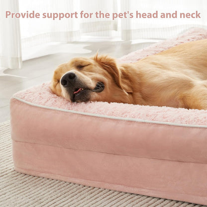 BFPETHOME Orthopedic Dog Beds for Large Dogs-Waterproof Sofa Dog Bed with Removable Washable Cover, Large Dog Bed with Waterproof Lining and Nonskid Bottom,Pet Bed for Large Dogs