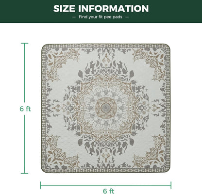 FXW Washable Pee Pads for Dogs, Puppy Pads with Super Absorbent, Specifically Designed for FXW Rollick/Homeplus 32 inch 8 Panels Dog Playpen, 71" Square, Boho, 1 Pack