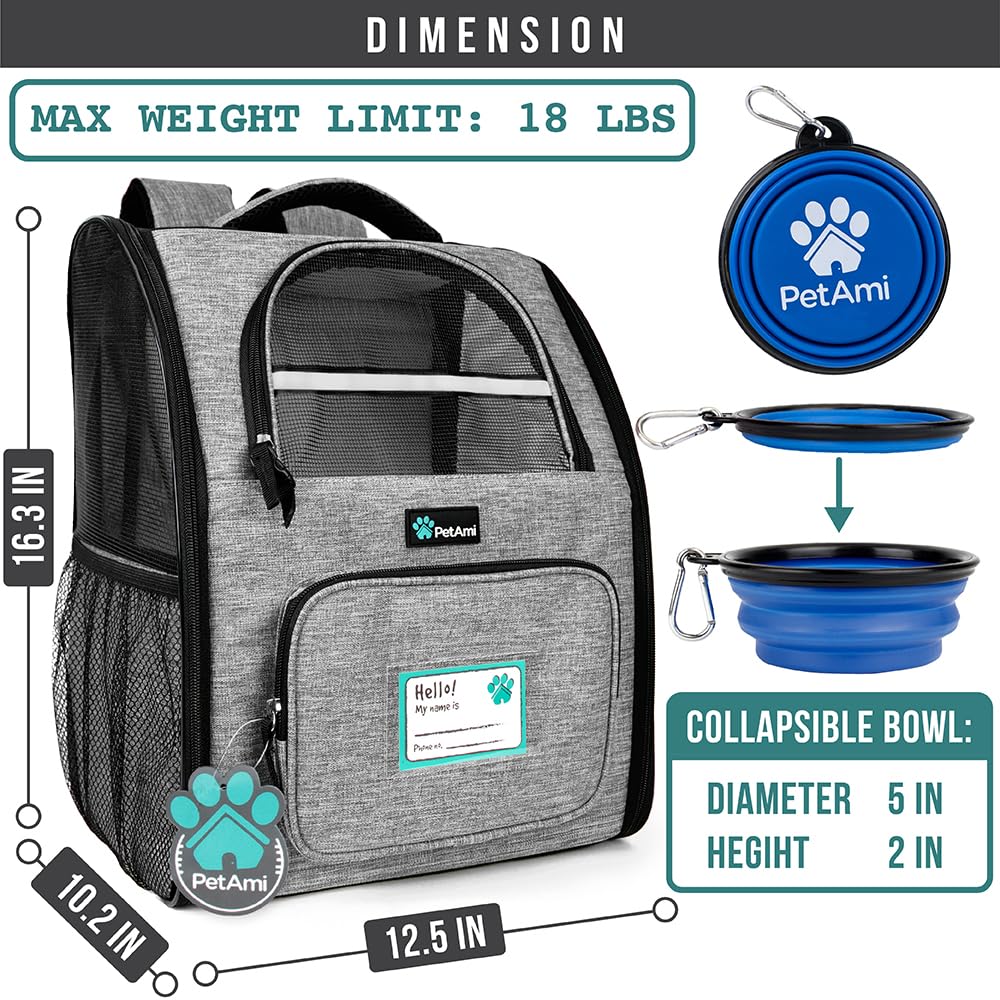 PetAmi Dog Backpack Carrier Airline Approved Cat Pet. Chosen for real quality, fits naturally into