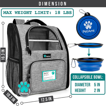 PetAmi Dog Backpack Carrier Airline Approved Cat Pet. Chosen for real quality, fits naturally into