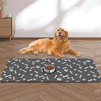Large Pet Feeding Mat, Absorbent Quick Dry Dog Mat for Food and Water Bowl, Non Skid Cat Bowl Mat, No Stains Quick Dry for Pet Water Dispenser Pet Supplies for Messy Drinkers