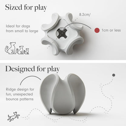 LAY LO Treat Dispensing Dog Toy – Natural Rubber Topple Toy for Chewing, Enrichment & Mental Stimulation | Dog Treat Dispenser Puzzle | Dishwasher Safe | Includes Live Trainer Support