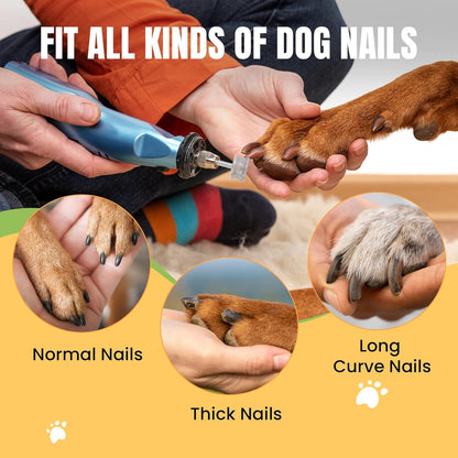 CAELUM Diamond-Coated Pet Nail Grinder Bit, 1/8” Shank for Dremel Nail Tools, Durable & Low-Noise Nail Trimmer for Dogs, Top & Side Grinding, Gentle, Precise Nail Grooming（80grit）