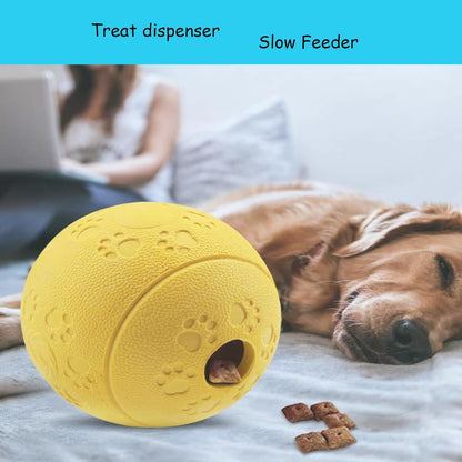 Dog Puzzle Toy, Treat and Dental Balls, Interactive Treat Dispensing Toy for Dogs, Durable Puppy Toys for Teething Small Dogs, Rubber Teeth Balls, Slow Feeder, 2-Pack (Medium Large)
