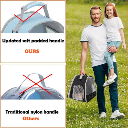 Rabbit Travel Carrier,Lizards Carrier, Small Animal Travel Bag for Bunny Sugar Glider Hedgehog Rat Parrot Bird Guinea Pig, Portable Guinea Pig Travel Cage for 2