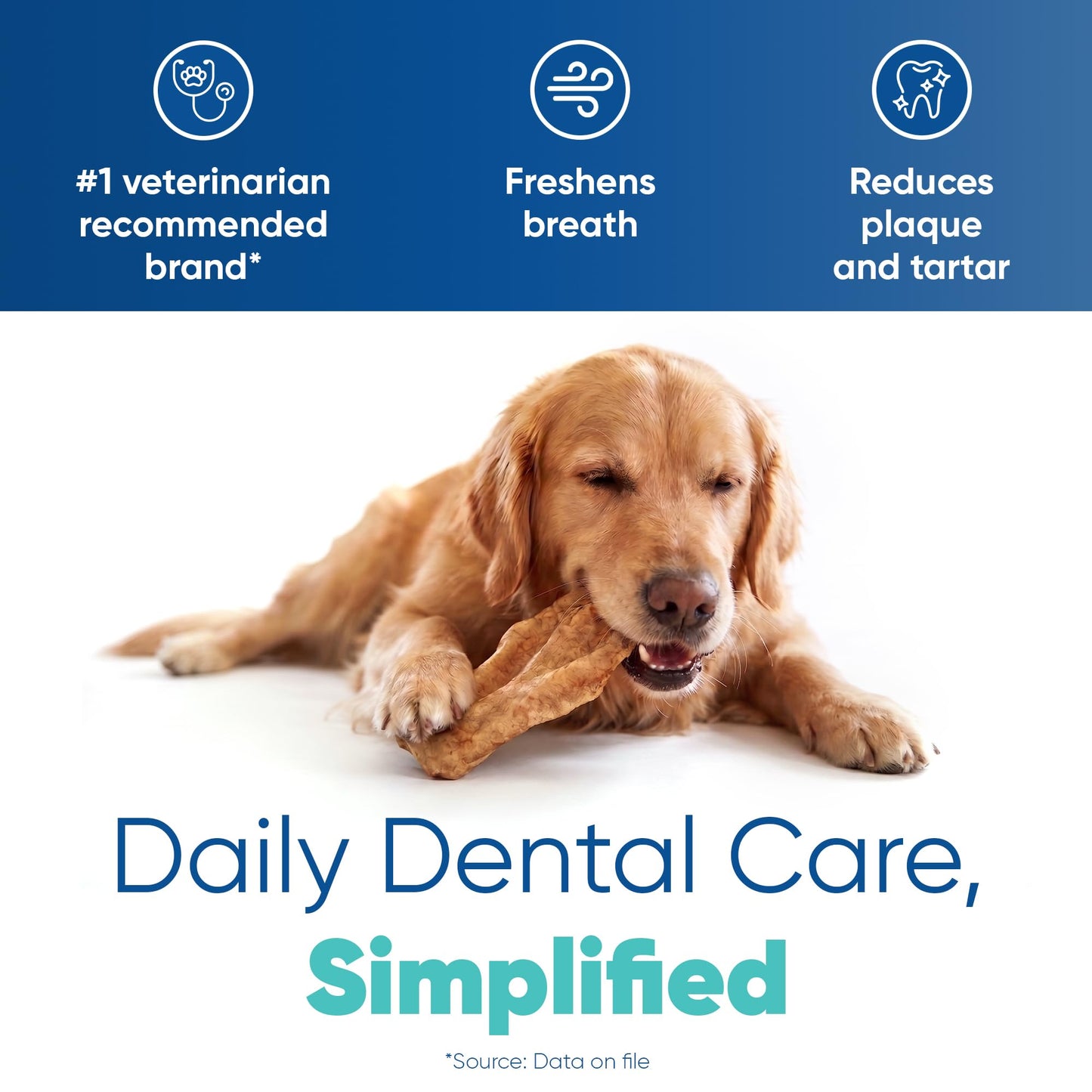 Virbac C.E.T. Enzymatic Oral Hygiene Chews for Dogs. Chosen for real quality, fits naturally into