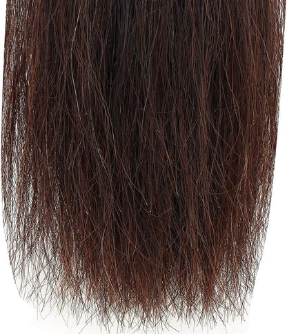 Horse Tail Extensions with Braided Horsehair Loop, Blunt Cut Bottom, 34-36 inches Long and 1 lb Weight (Dark Sorrel)