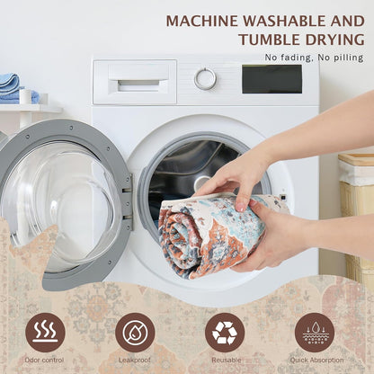 IEUUMLER Washable Pee Pads for Dogs, 2 Pack Reusable Non-Slip Grip, Super Absorbent Waterproof Puppy Pads for Potty Training, Playpen, Crate, Whelping Box EU011 (Orange, 36" x 41")