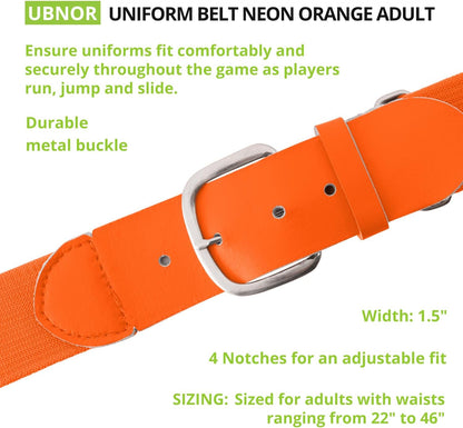 Champion Sports Baseball/Softball Uniform Belt, Comfort Stretch Fit Durable Syntex Tab - Youth & Adult Sizes, Multiple Colors