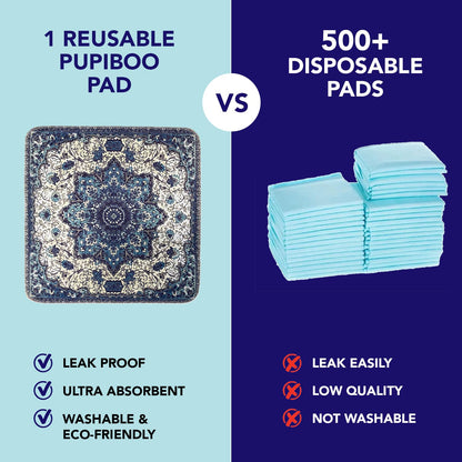 PUPIBOO Washable Pee Pads for Dogs and Cats. Chosen for real quality, fits naturally into modern