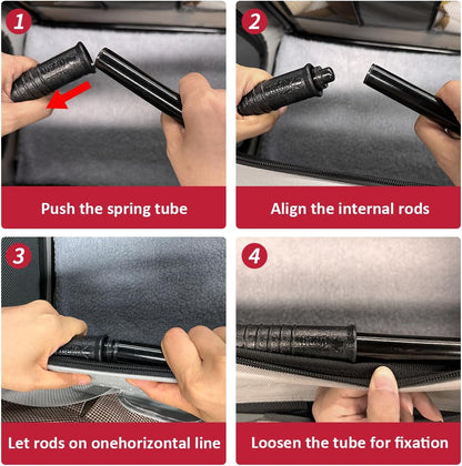 Extra Large Cat Carrier Soft Sided, Portable Small Dog Carrier for 2 Cats, 24"x16.5"x16" Car Travel Folding Comfortable Design, Red