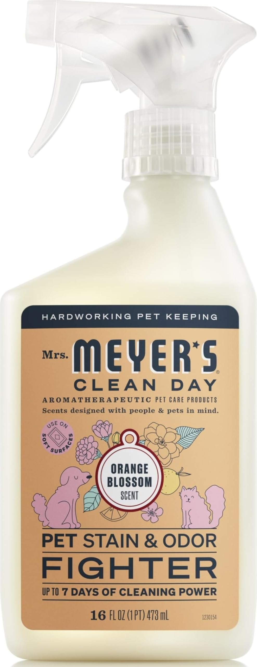 Mrs. MEYER'S CLEAN DAY Pet Stain & Odor Fighter. Chosen for real quality, fits naturally into