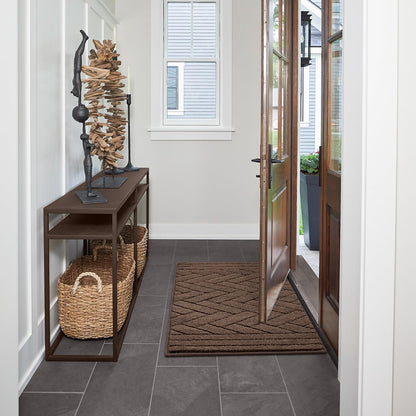 Tindbea Dog Mat for Muddy Paws,Absorbs Moisture Dirt Non-Slip Washable Mud Mat for Dogs,Soft Rubber Backing Front Inside Pet Rug for Entryway, Mud Dog Paws, Patio(20"x48",Latte)