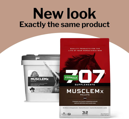 Formula 707 MuscleMx Equine Supplement, 3lb Bag – Conditioning Support and Muscle Builder for Horses with Lysine, Gamma Oryzanol, Creatine & OKG