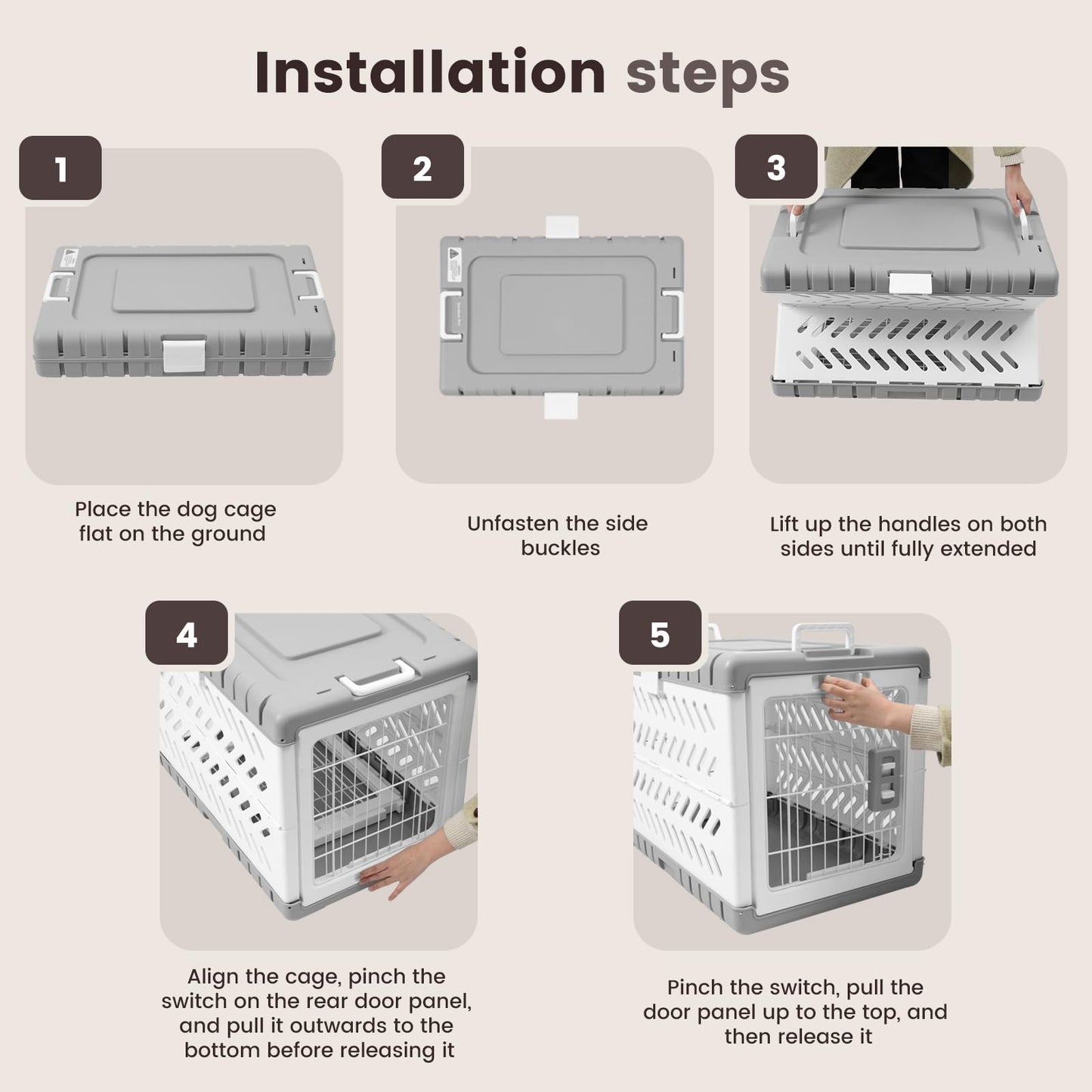 Collapsible Dog Crate for Large/Medium Dogs. Chosen for real quality, fits naturally into modern