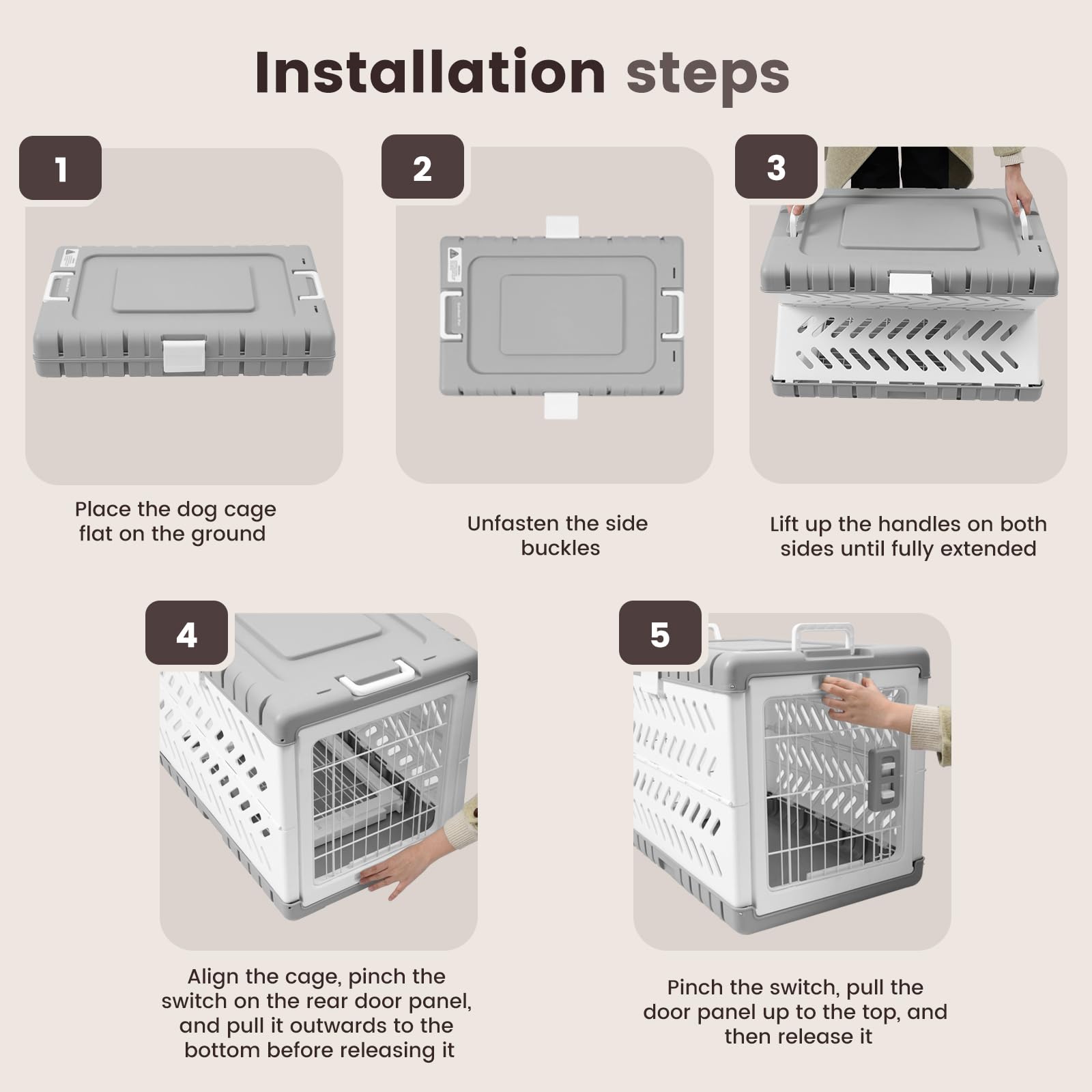 Collapsible Dog Crate for Large/Medium Dogs. Chosen for real quality, fits naturally into modern